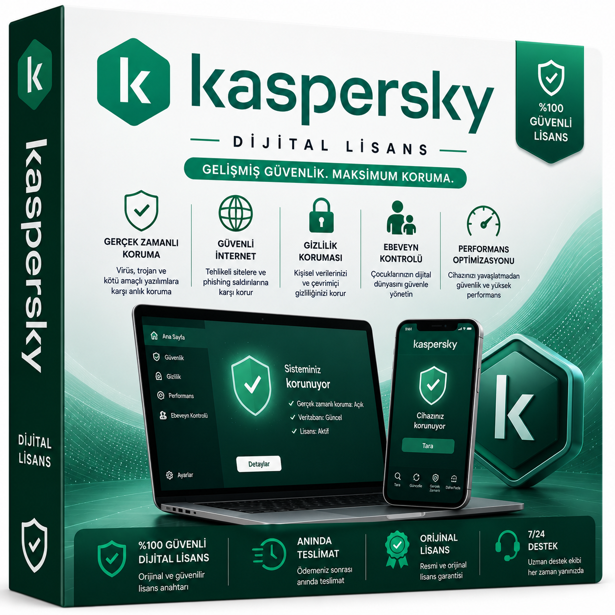KasperskyÜrünler Kaspersky Premium Total Security - 1 Yıllık - Görsel 1