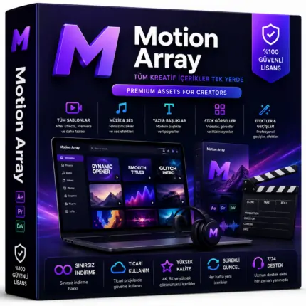 Motion Array - 6 Aylık (Günlük 50 İndirme)